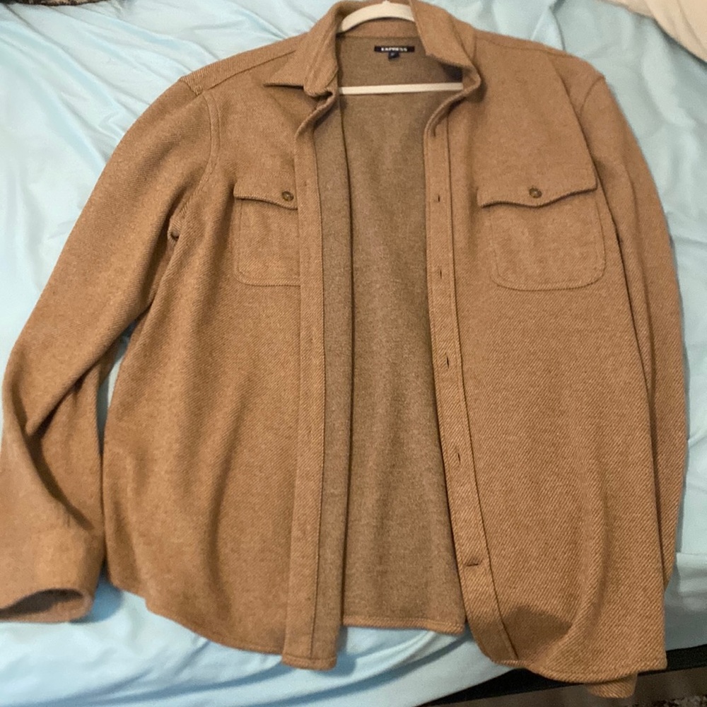 Express Brown button up